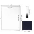 Magnetic Dry Erase Board Double Sided Writing Teaching Practice White Board Planner Reminder with Stand for School Home Office