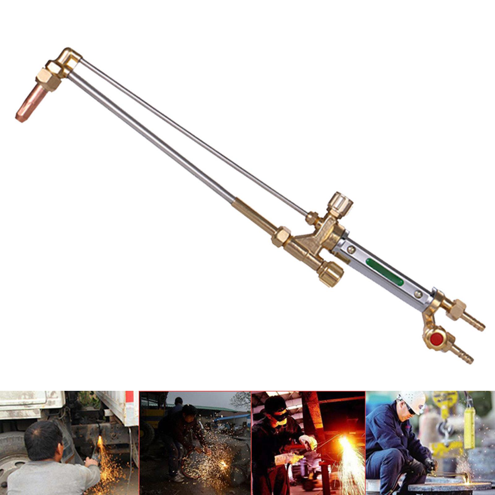 G01 30/100 Stainless Steel Oxy-fuel Cutting Torch Soldering Propane Gas Flame Blow Plunber Roofing with Check Valves Hand Tool