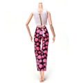2Pcs/set fashion Handmade Casual Clothing Set Vest Pant Doll Summer Cool Suit Clothing for Barbies Gift