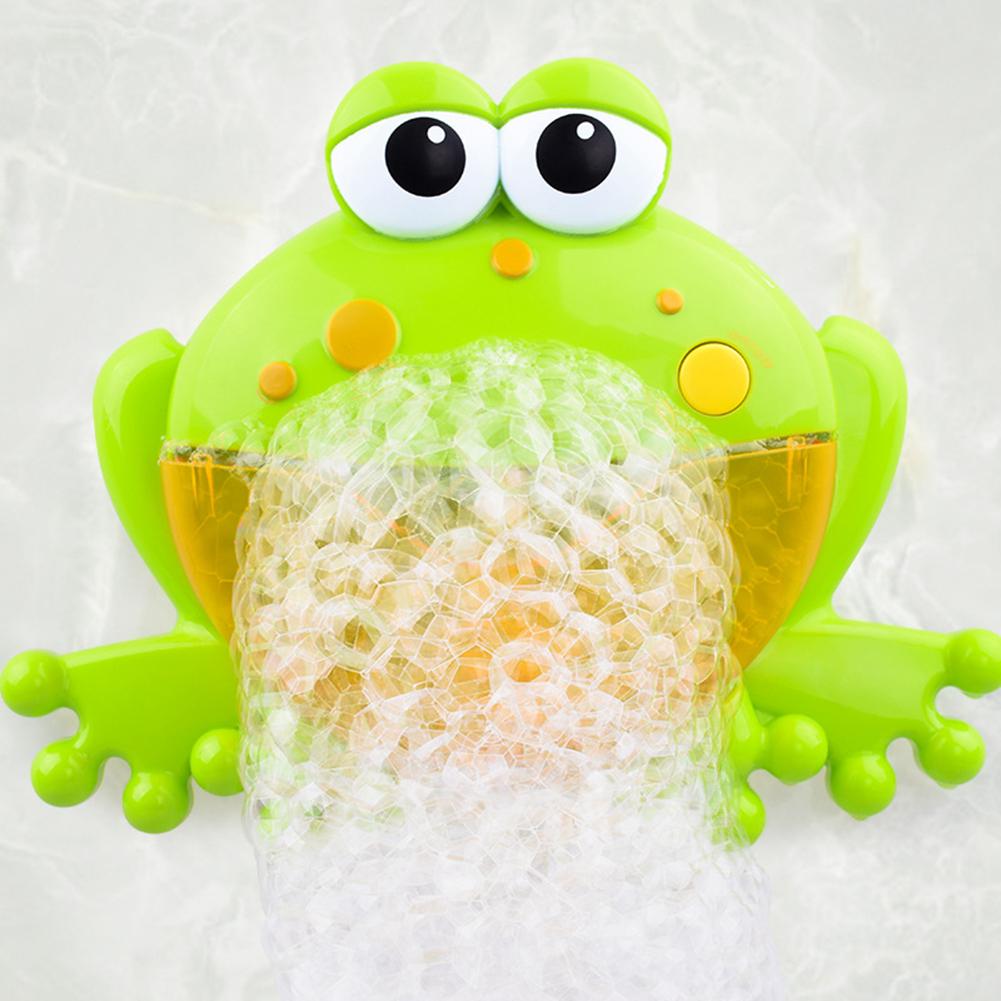 Baby Bath Toy Bubble Machine Big Frogs Automatic Bubble Maker Blower Music Bubble Maker Bathtub Soap Machine Toys for Children