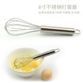 8-inch Stainless Steel Manual Egg Beater Kitchen Cooking Egg Blender and Noodle Blender Cake Kitchen Egg Tools