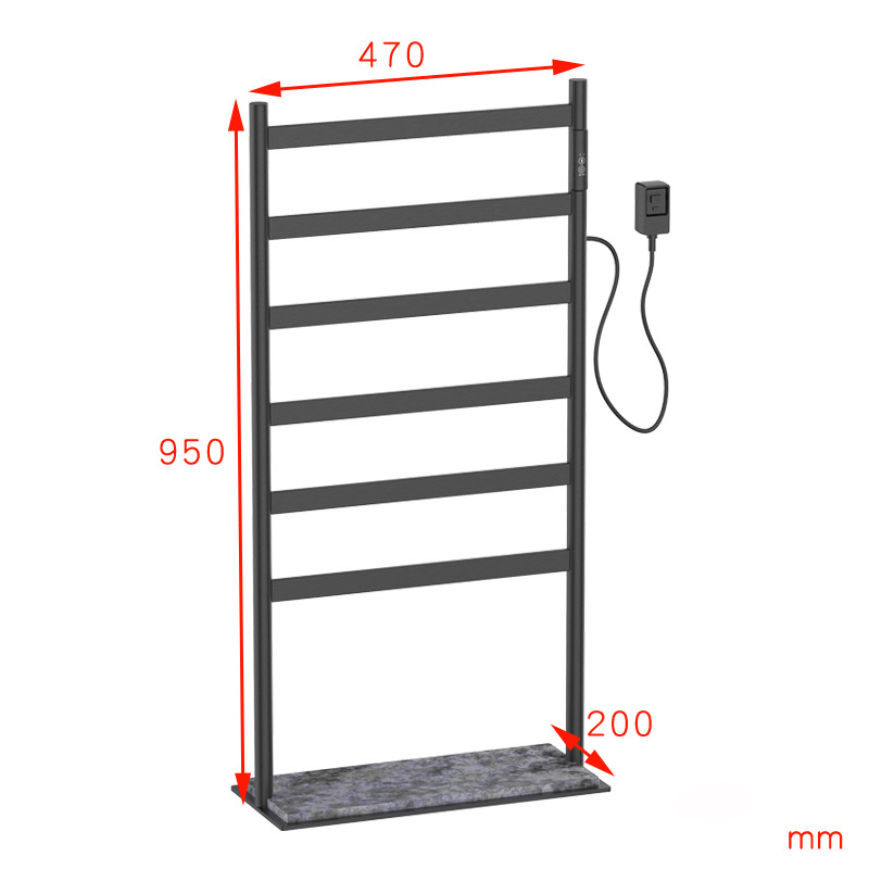 Floor-standing heated towel rack faucet 6