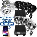 1000W Audio Amplifier Stereo With 4 Speakers Waterproof bluetooth For ATV UTV Motorcycle Electric Bike Marine Boat
