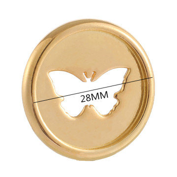 50PCS 28mm electroplating material binding ring plastic buckle butterfly mushroom hole notepad loose-leaf CD binding book