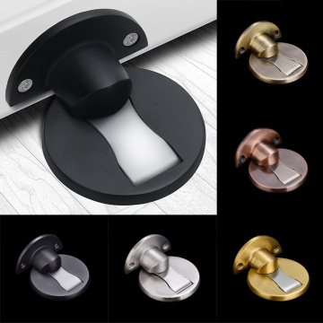 Alloy Magnet Door Stops Magnetic Door Stopper Non-punch Door Holder Hidden Doorstop Furniture Door Hardware Accessories