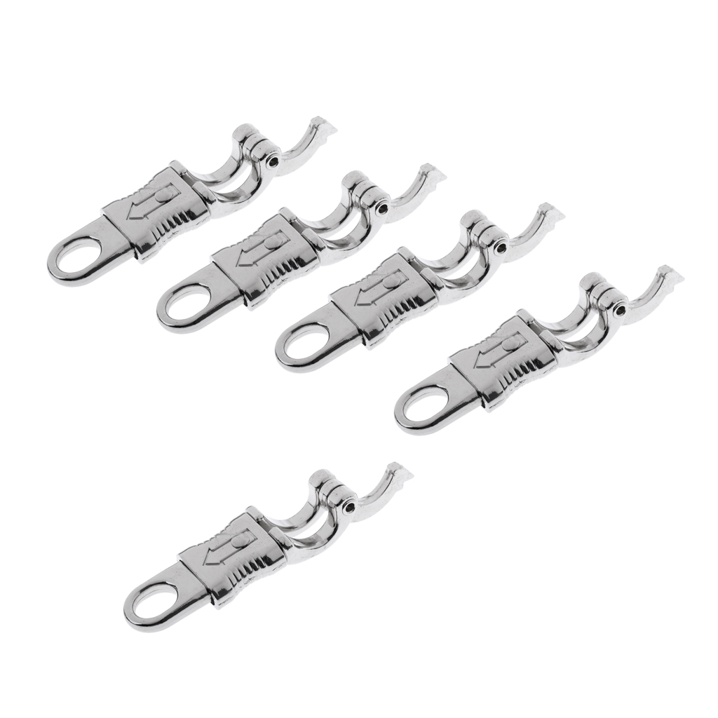 5pcs/set Premium Quality 100mm Alloy Equestrian Panic Hook Clip Equestrian Panic Hook Quick Release Clip Lead Reins Panic Hook