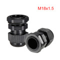 Uxcell Black 6pcs M22/M18/PG11/PG7 Cable Gland Plastic Adjustable Water Proofing Connector Joint Locknut for Fixing Cable