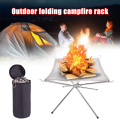 Portable Outdoor Fire Pit Camping Stainless Steel Mesh Fireplace Foldable for Outdoor Patio SEC88