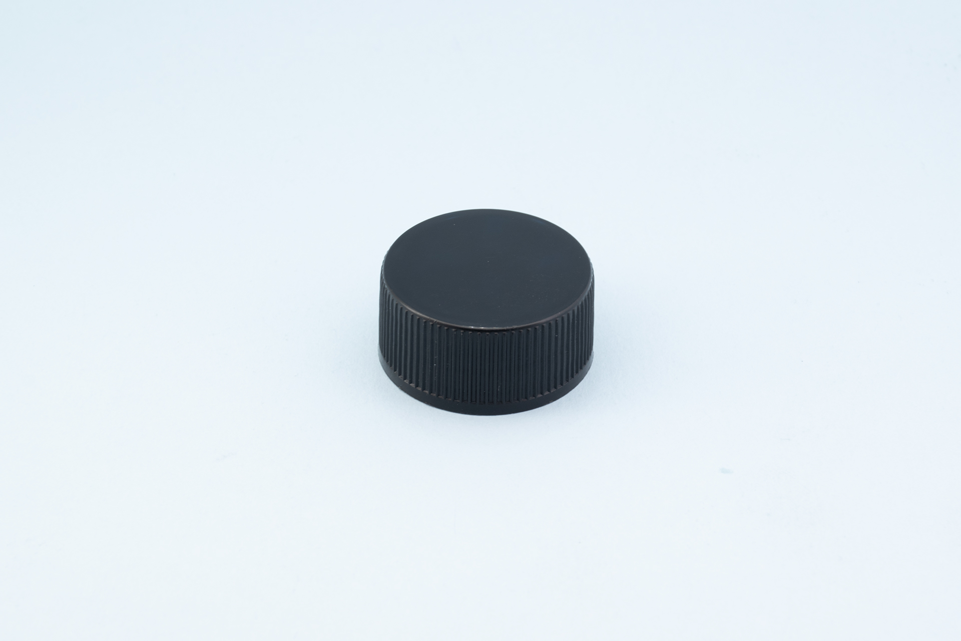 28/410 Black Plastic Ribbed Screw Cap