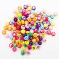 Free Shipping 1600pcs 6*10mm Flat Coin Round Shape English Alphabet Jewelry Beads Plastic Initial Letters Loose Lucite Beads