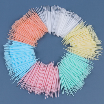 100 PCS Double-Headed Oral Care Brush Pick Interdental Brush Teeth Sticks Oral Cleaning Plastic Floss Toothpick