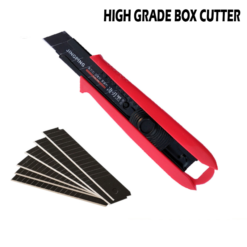 High Quality Utility Knife Black Blade Rotate Lock Paper Cutter 18mm Office Learning Industry Special Wallpaper Knife Cn(origin)