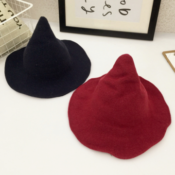 1pcs Modern Halloween Witch Hat Woolen Lady Made From Fashionable Sheep Wool Halloween Party Hat Festival Party Hat