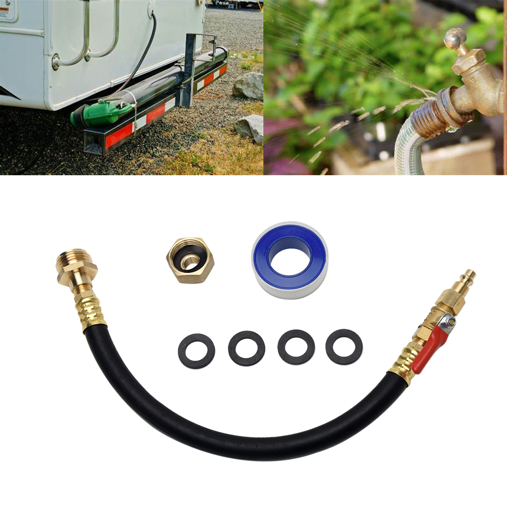 12inch durable Trailer RV Winterizing Kit Sprinkler Blowout Adapter Air Compressor Brass Quick Connect Male Female Fitting Plug