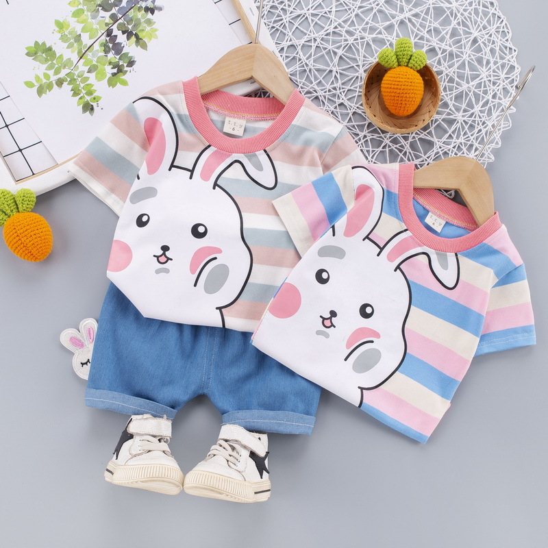 Baby suit Summer fashion kids Baby Clothing Set for Boys Cute Casual Clothes Set printing Top Shorts infant Suits Kids Clothes
