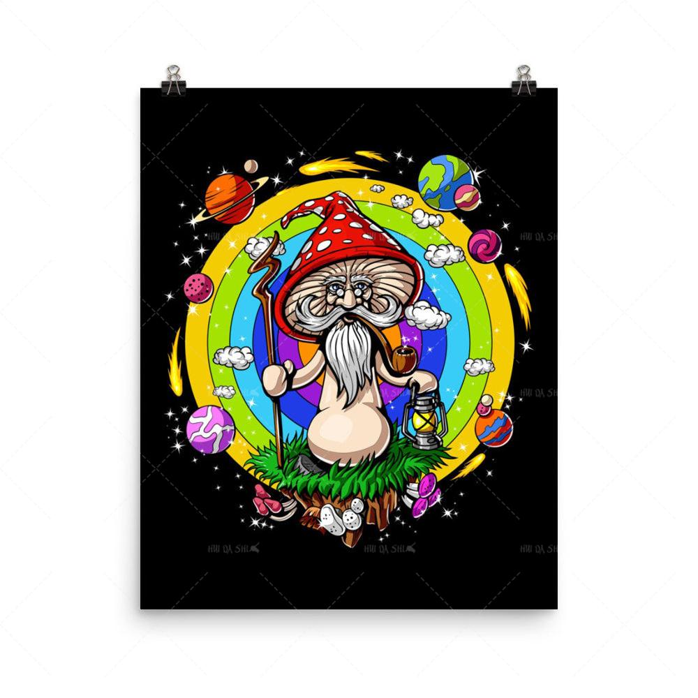 Print Picture Mushroom Old Man Planet Canvas Painting Nordic Wall Art Living Decor Home Decor Fashion Wall Decor Frame Poster