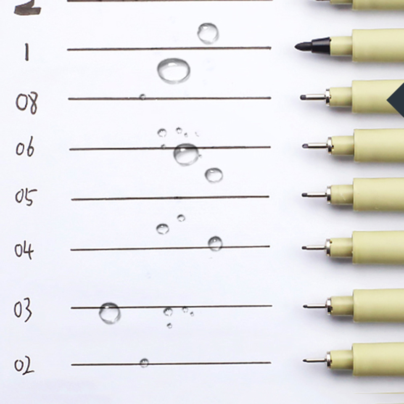 Pigma Micron Pen Pigment Liner Needle Soft Brush Drawing Pen lot 003 005 01 02 03 04 05 08 1.0 2.0 3.0 Art Markers Sketching Pen