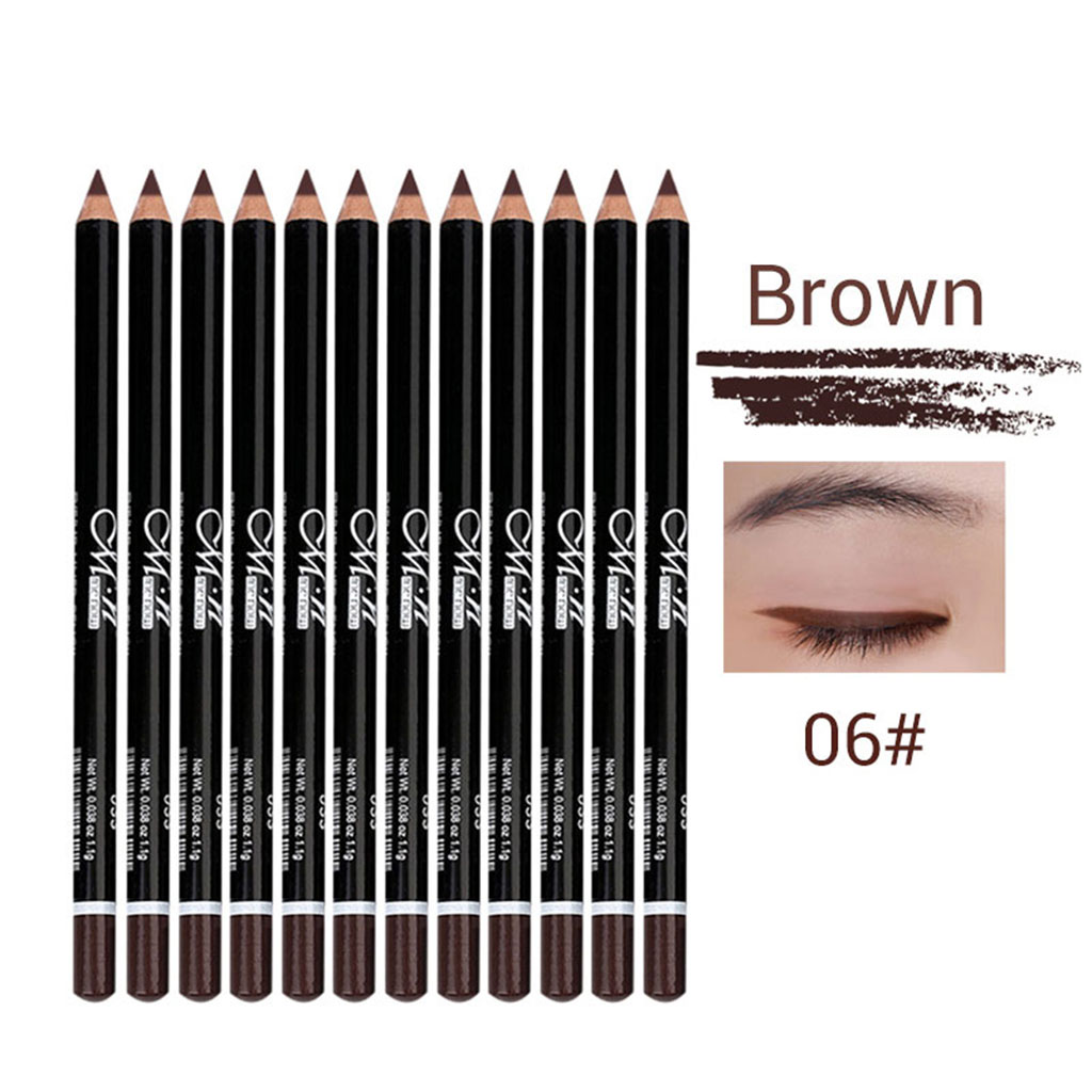 Beauty Eye Lip Cosmetics Liner Pencil Set, Lasting & Waterproof Eyeliner Shadow Liner Pencil Kit Pack of 12
