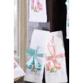 6 Piece Cross Stitch 45x70 cm Kitchen Towel | Drying Cloth | Cream Hotel & Spa Quality, drying Towel, high-absorbency towe