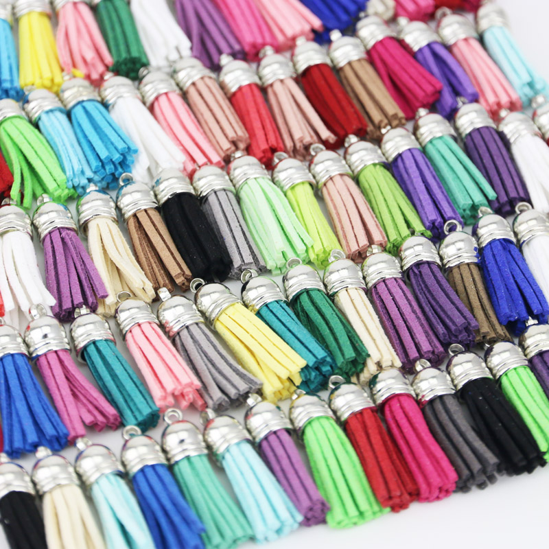 (100 pieces/pack ) Tassel Vintage Leather Fringe for Purl Macrame DIY Jewelry Keychain Cellphone Straps Pendant
