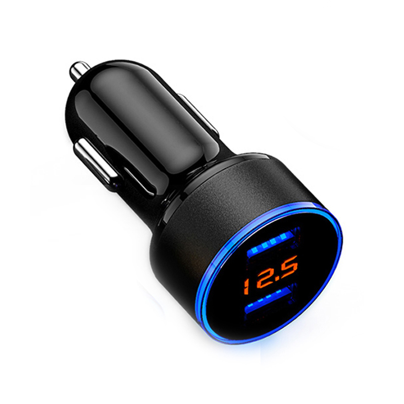 USB Car Cigarette Lighter Car Charger LED Display Cigarette Lighters Voltmeter Socket Splitter Cars Socket Splitter Auto Charger