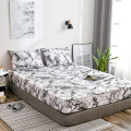 Marble Pattern Sheet Set Mattress Protective Case Fitted Sheet Cover Single Double Queen Size Bedclothes Pillowcase