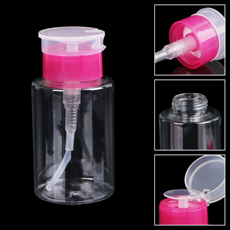 Nail Art Equipment 160ml Empty Pump Dispenser Liquid Gel Polish Remover Clean Bottle For Nail Art