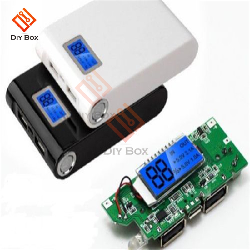 Dual USB Mobile Power Bank Accessories 18650 Battery Charger PCB Power Module 5V 1A 2.1A LED Digital LCD Module Board