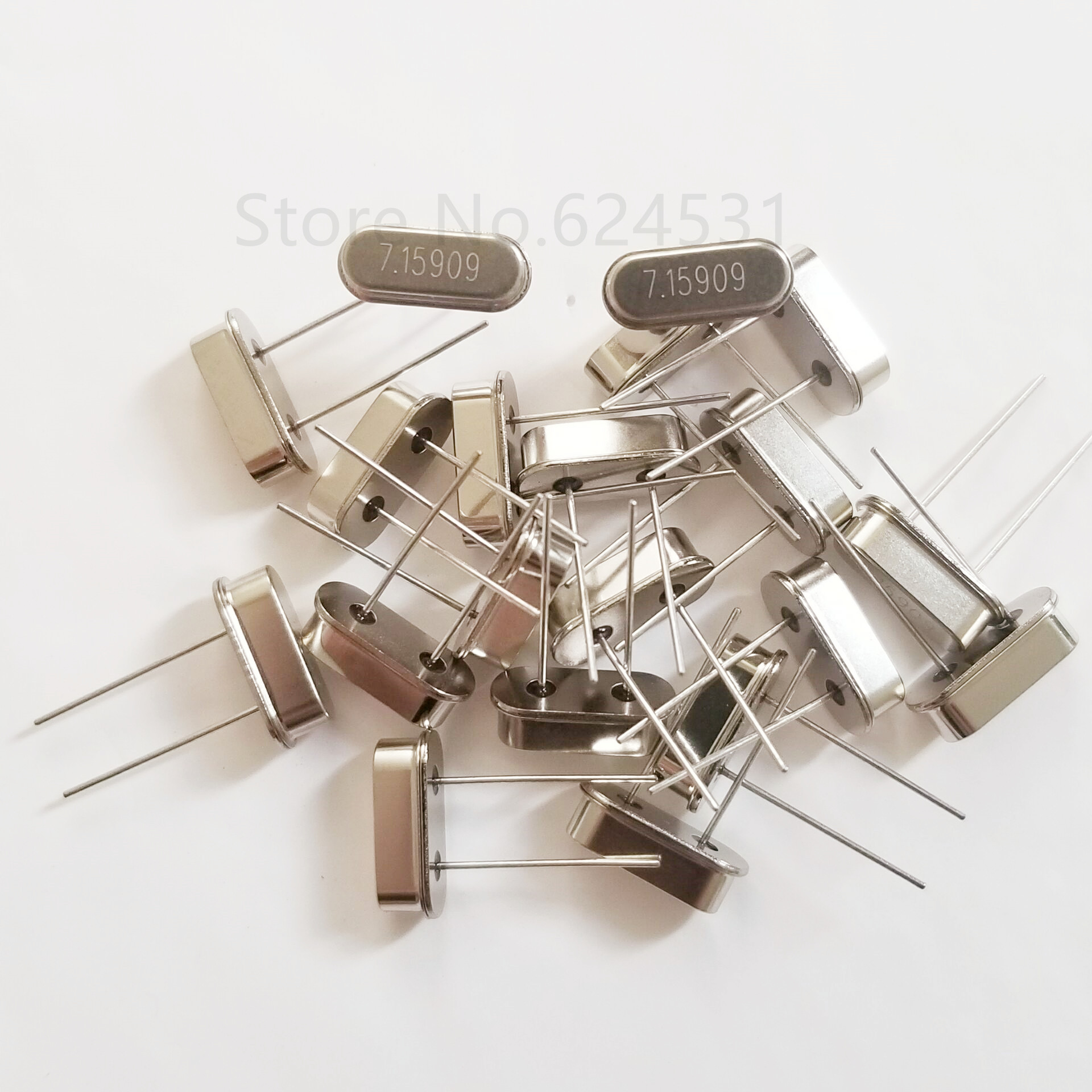 10pcs In-line passive crystal oscillator HC-49S 7.15909M 7.15909MHZ S-type DIP2 crystal resonator