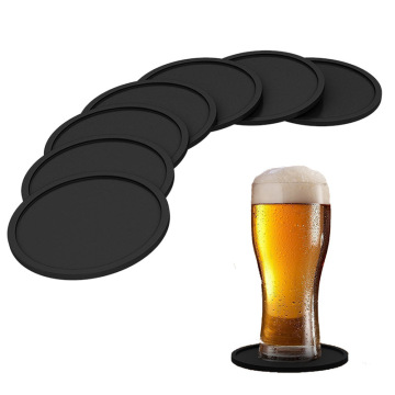 Silicone Round Cup Mat Pad Drinking Coaster Set Holder Coaster Table Placemats Nonslip Coffeee Cup Mat Kitchen Accessories