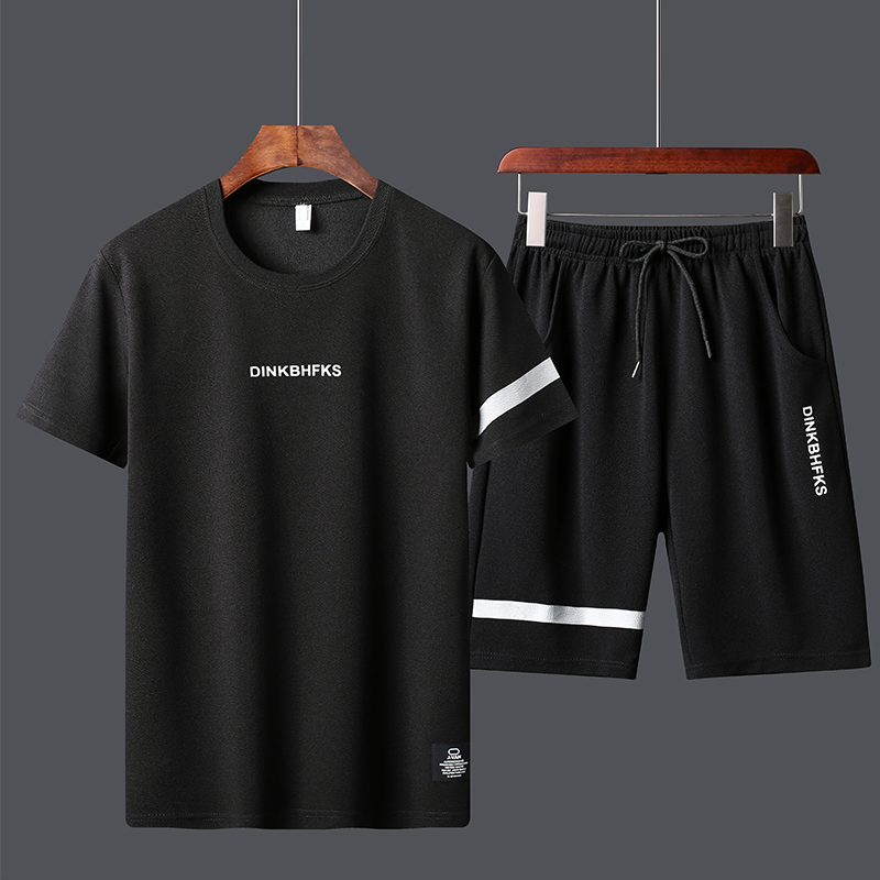 Summer Men's sport track suits Tshirts Shorts Sets Polyester Fashioin tracksuits T-shirt Bermuda Masculina Board Shorts Printed