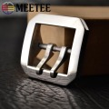 Meetee 1pc/3pcs 40mm High-grade Stainless Steel Belt Buckles Simple Men's Pin Buckle Head DIY Leather Crafts Belts Clip Decor