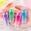 6Pcs/lot Fluorescent Oblique Head Marker Pens Mini Cute Kawaii 6 Colors Highlighter For Drawing School Supplies