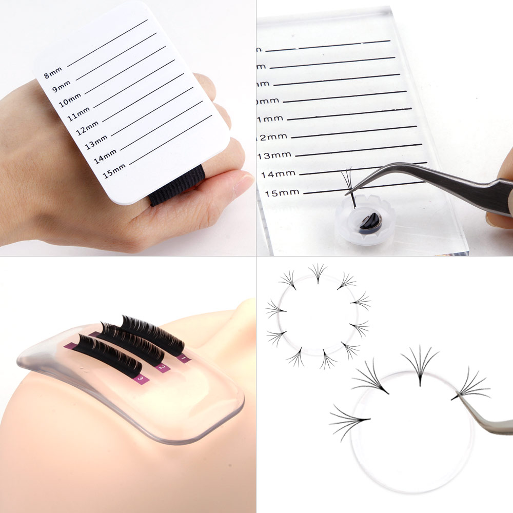 1Pcs Acrylic Eyelash Holder Eye Lash Tray False Eyelashes Stand Pad Pallet Eyelash Tablet Lashes Fake Eyelash Extension Tools