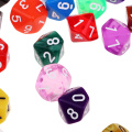 25x 16mm Multisided D10 Dice Digital for TRPG MTG DND Roleplay Accessories Fun Toys