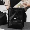 2021 New Black Thermal Family Lunch Bag Picnic School Cold Insulation Bento Pouch Travel Food Fruit Organizer Oxford Holder Bag