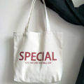 Shopping Bags Women Letter Printed Leisure Chic Canvas Bag Simple Fashion Ins Large Capacity Reusable Tote Preppy Daily Ulzzang