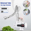 220V 3000W Electric Hot Faucet Water Heater Electric Tankless Water Heating Kitchen Faucet Digital Display Instant Water Tap