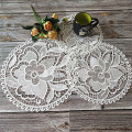 NEW white Lace Round Embroidery table place mat Christmas pad Cloth pot placemat cup mug dining tea coaster glass doily kitchen