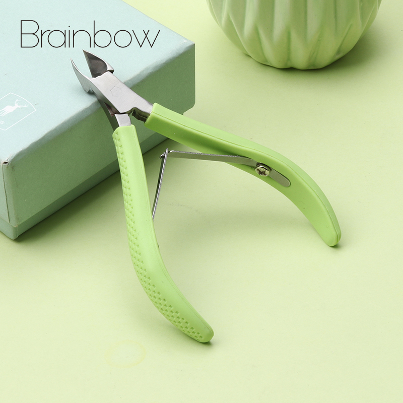 Brainbow 1pc Nail Cuticle Scissors Stainless Steel Fingernail Toenail Manicure Scissor Nail Clipper Cutter Trimmer Pedicure Tool