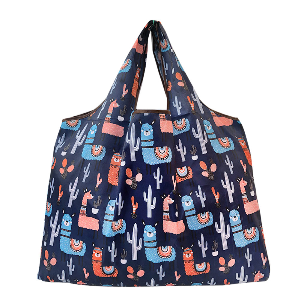 Eco-friendly shopping bag foldable super single shoulder large thick storage bag Women Shopping Travel Shoulder Bags Folding c50