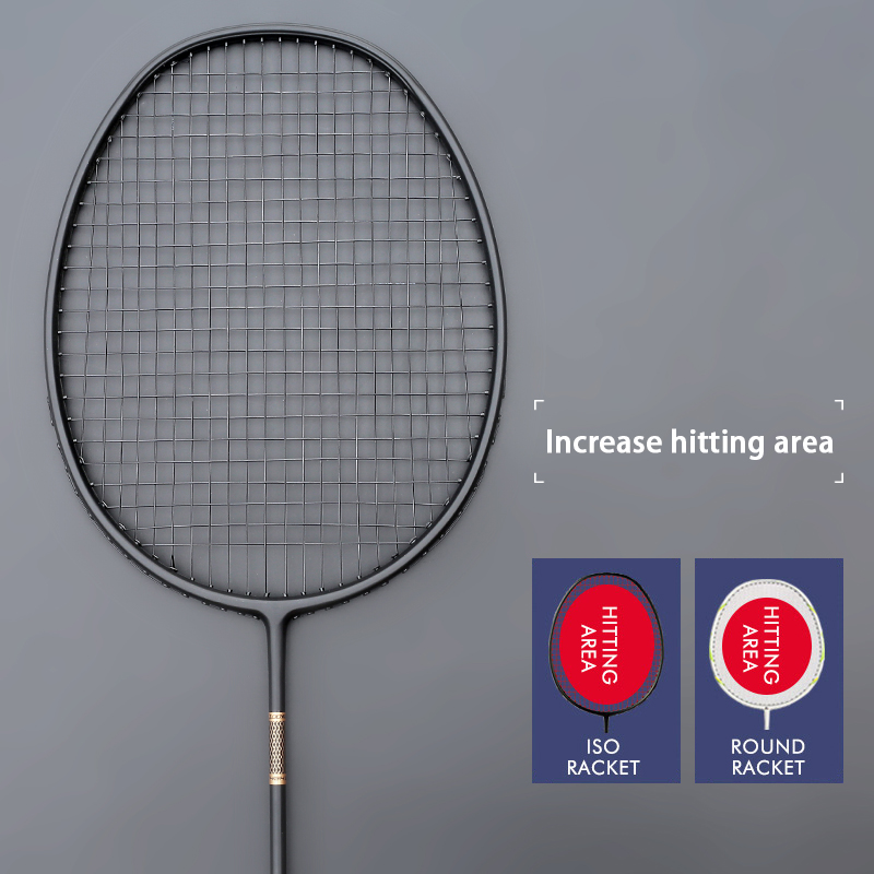 Professional 5U 75G Full Carbon Fiber Strung Badminton Rakcet Light Weight Racquet Padel Speed Rackets Sports Adult With Bags