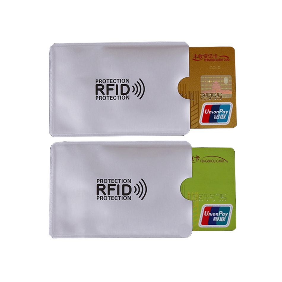 5pcs Anti Rfid Blocking Reader Lock Card Holder ID Bank Card Case Rfid Protection Metal Credit Card Holder Aluminium porte carte