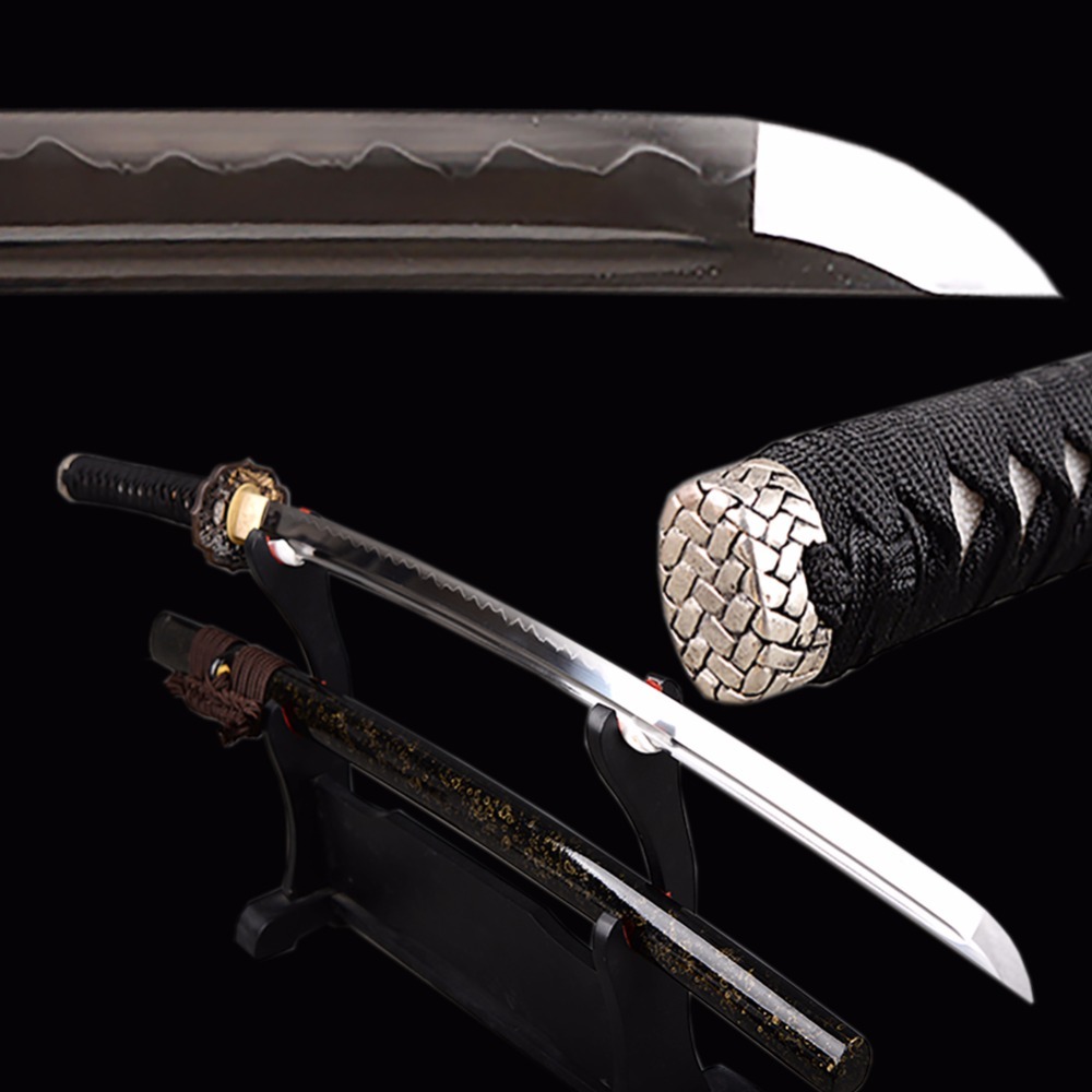 Brandon Swords Fully handmade Samurai Katana Full Tang Japanese Sword 1095 Carbon Steel Clay Tempered Sharp Knife Home Decor