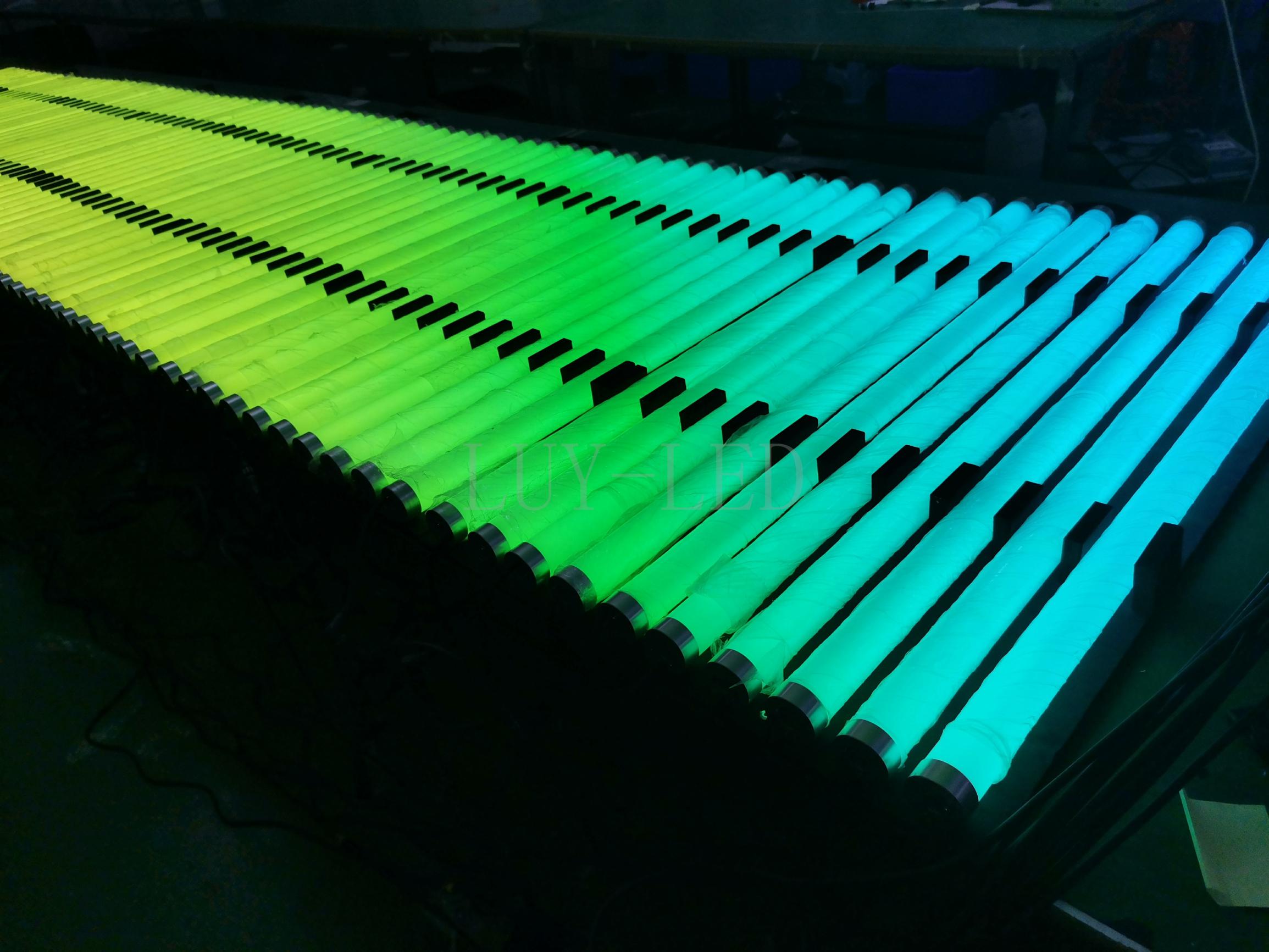 UCS2903/WS2811 RGB 360 degree colorful Tube; Artnet led pixel bar; DC24V D40mm 3D multiple shape led pixel tube for Club Stage