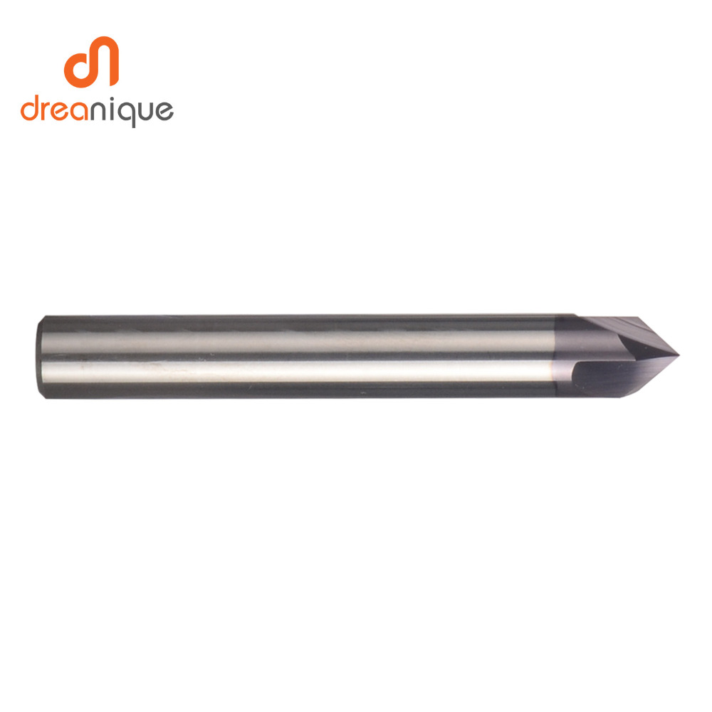 CNC carbide Chamfering milling cutter 60 90 120 degree coated 3 flutes deburring end mill engraving and carving router bit