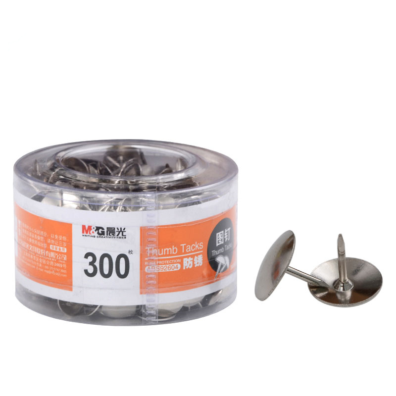 300PCS/BOX office Metal Thumb Tack Bulletin Board message paper fixed push pins Rust-proof high-quality needle