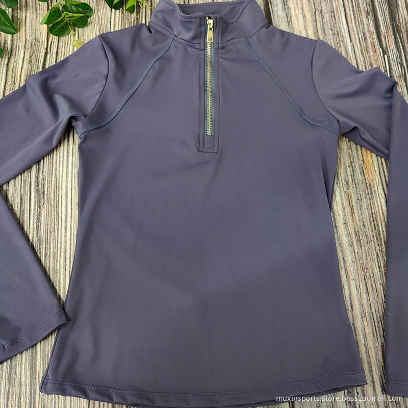 Purple Base Layer Women Equestrian Long Sleeve