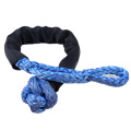 2pcs 35,000 lbs Blue Nylon Flexible Synthetic Soft Shackle Winch Rope Towing Recovery Straps 35000LB 16T