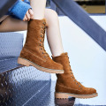 Genuine Leather Women Winter Boots Thick Wool Warm Women Martin Boots High-quality Female Snow Boots